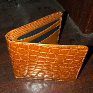 Brooks brothers alligator wallet new